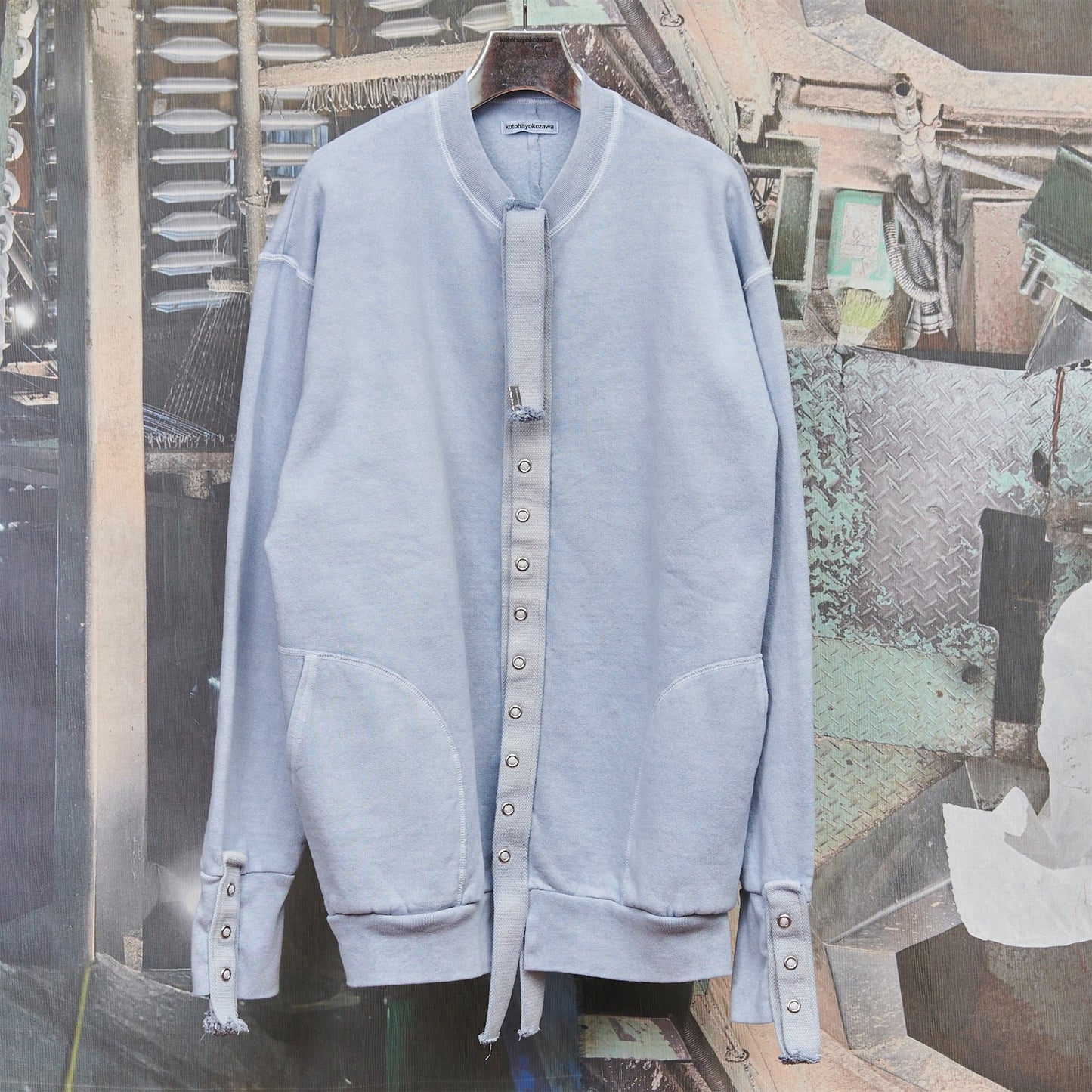 CLICK DOT SWEAT CARDIGAN REGULAR / BLUE / スウェットカーディガン