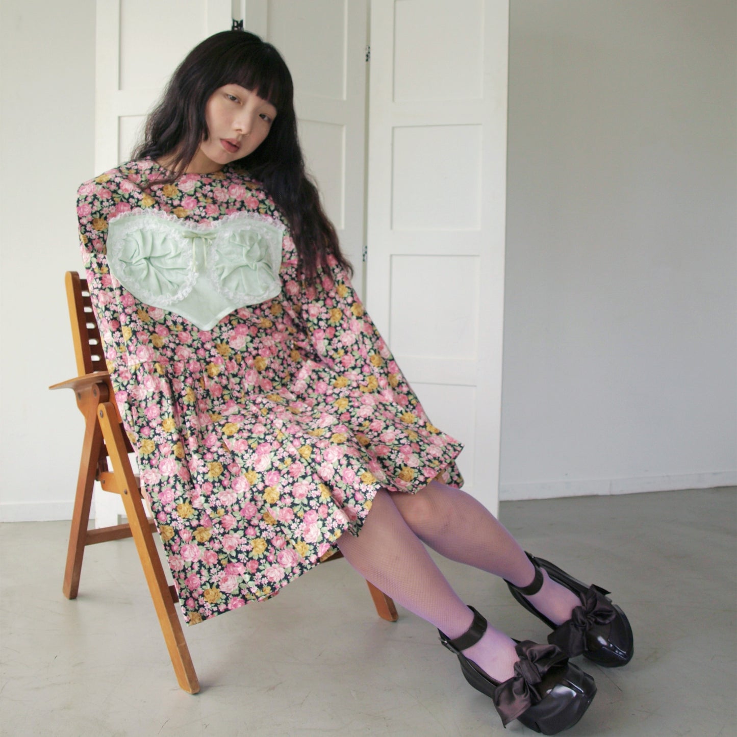 RIRI DRESS FLOWER / RED / ランジェリードレス