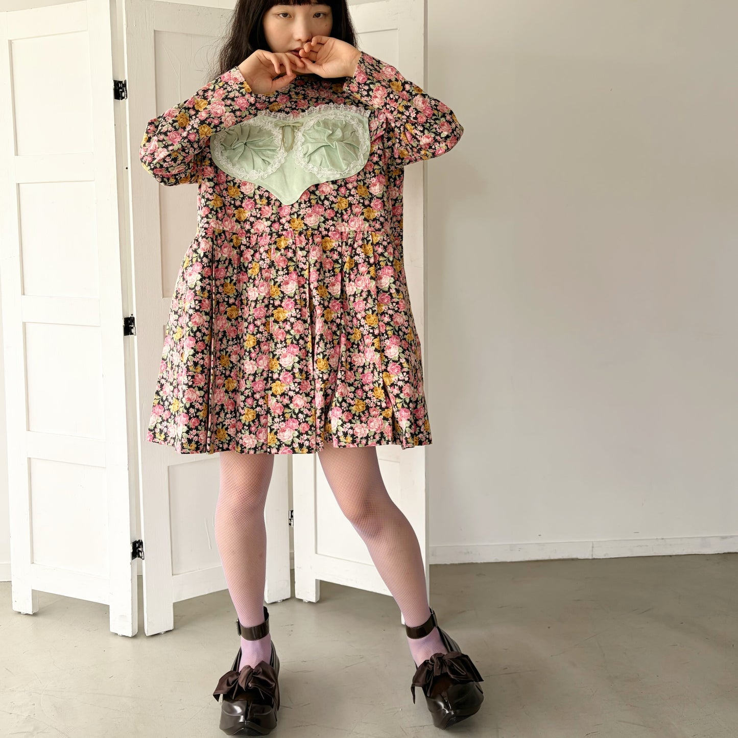 RIRI DRESS FLOWER / RED / ランジェリードレス