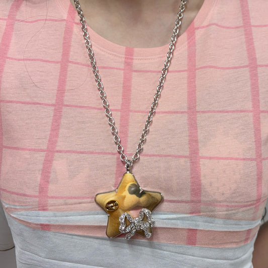 Puppet Print Series -Necklace / Panting Puppy / プリントネックレス