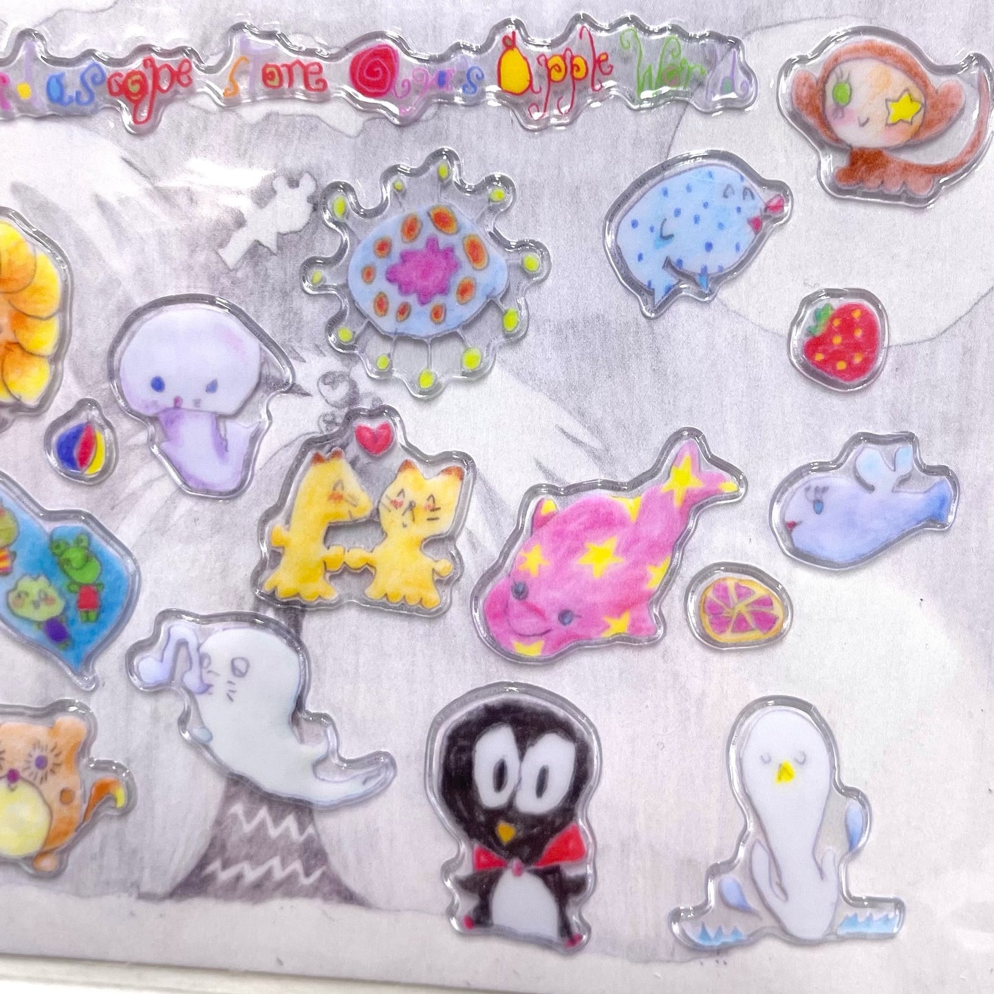 【aya】Cute Creatures Paradise sticker / ステッカー