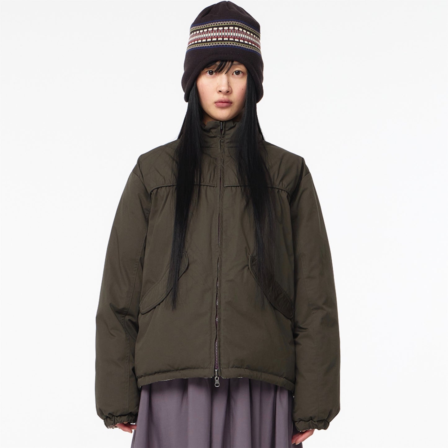 REVERSIBLE DOWN JACKET / KHAKI / リバーシブルダウンジャケット