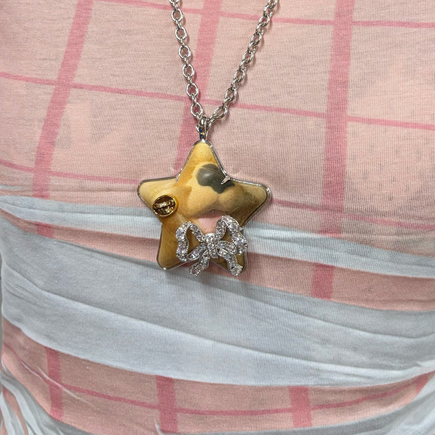 Puppet Print Series -Necklace / Panting Puppy / プリントネックレス