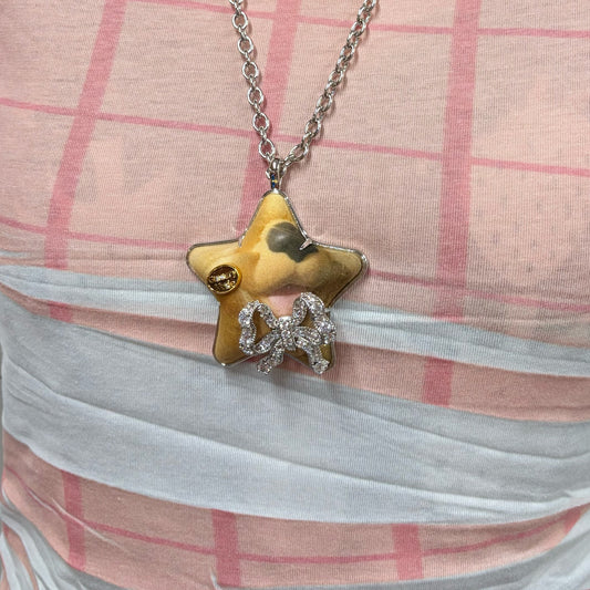 Puppet Print Series -Necklace / Panting Puppy / プリントネックレス