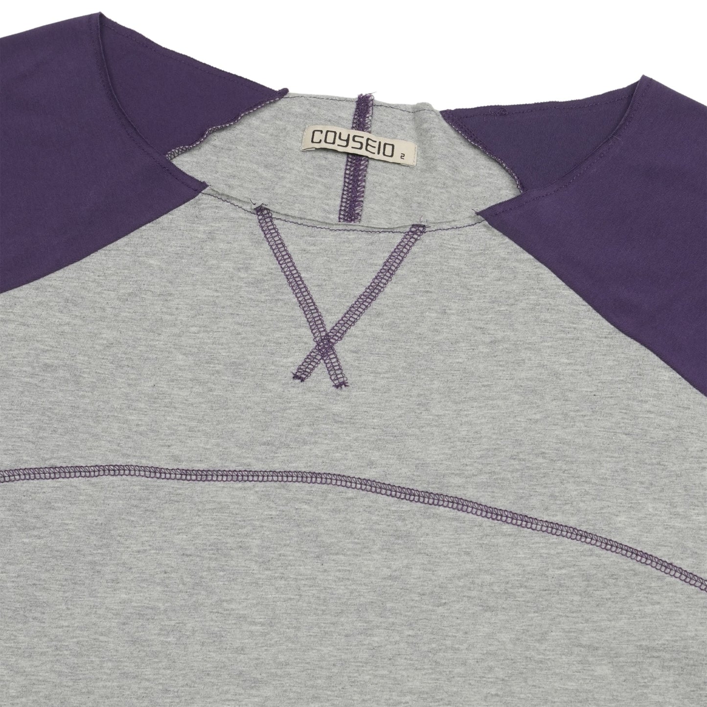 CUT-OFF RAGLAN LONG SLEEVE / PURPLE / カットオフラグランロングスリーブTシャツ