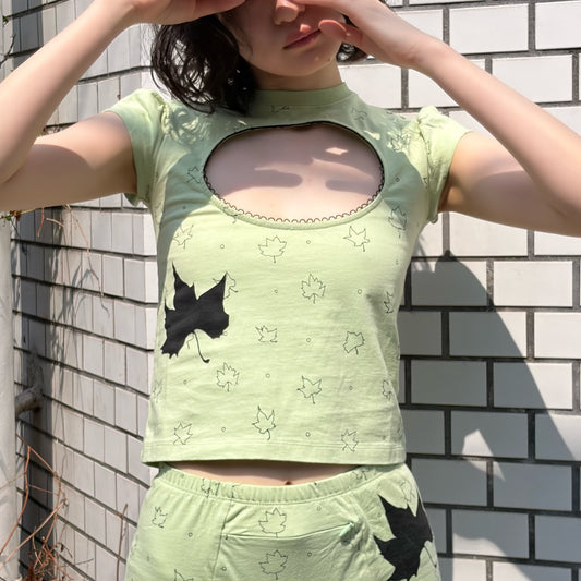 LOGO REMOVAL BABY TEE / MISTY JADE / ロゴリムーブTシャツ