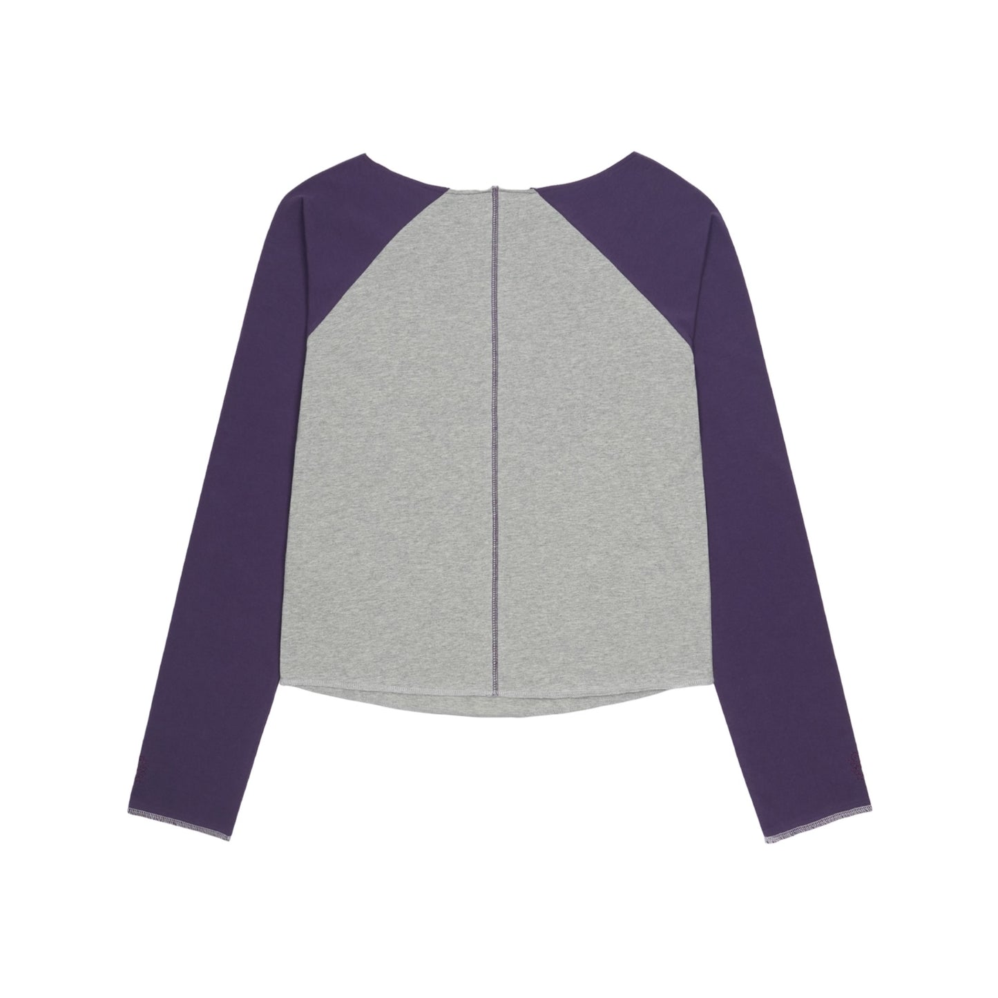 CUT-OFF RAGLAN LONG SLEEVE / PURPLE / カットオフラグランロングスリーブTシャツ