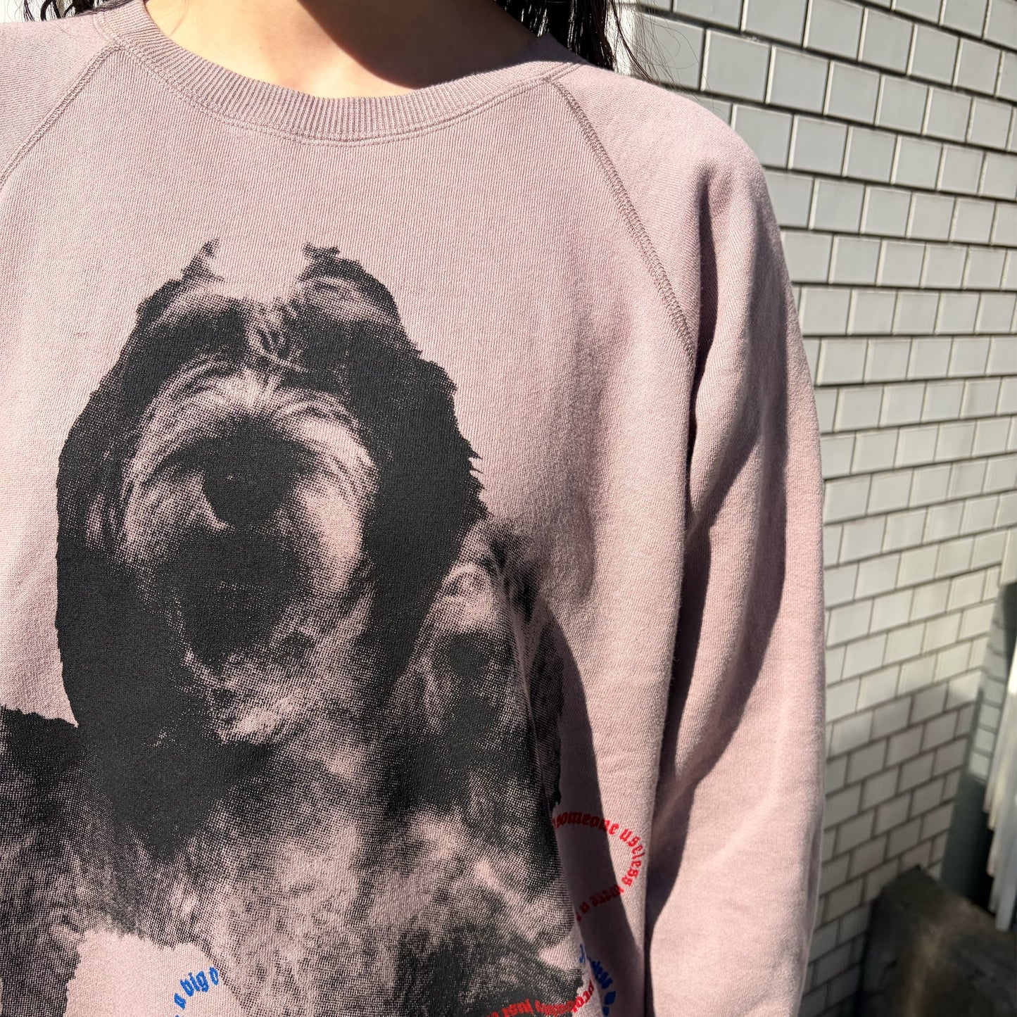 HOME OUT TOP / MOUVE / ドッグプリントスウェットトップ