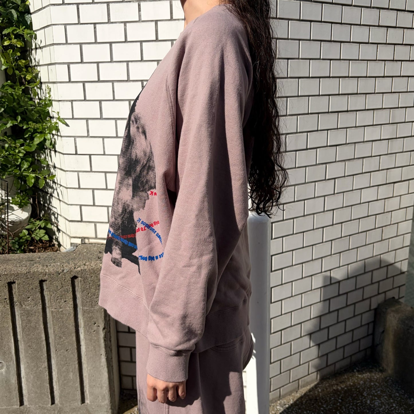 HOME OUT TOP / MOUVE / ドッグプリントスウェットトップ