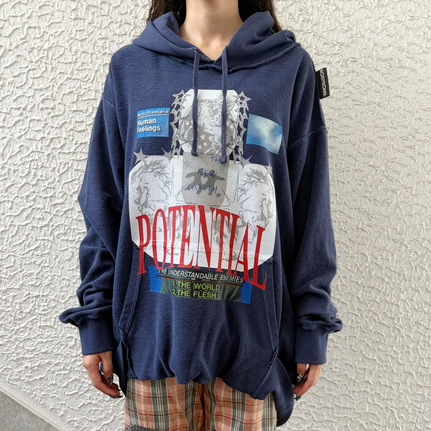 【SHEEP LIMITED】POTENTIAL INSIDE-OUT REVERSIBLE HOODIE FOR SHEEP / NAVY / グラフィックフーディー