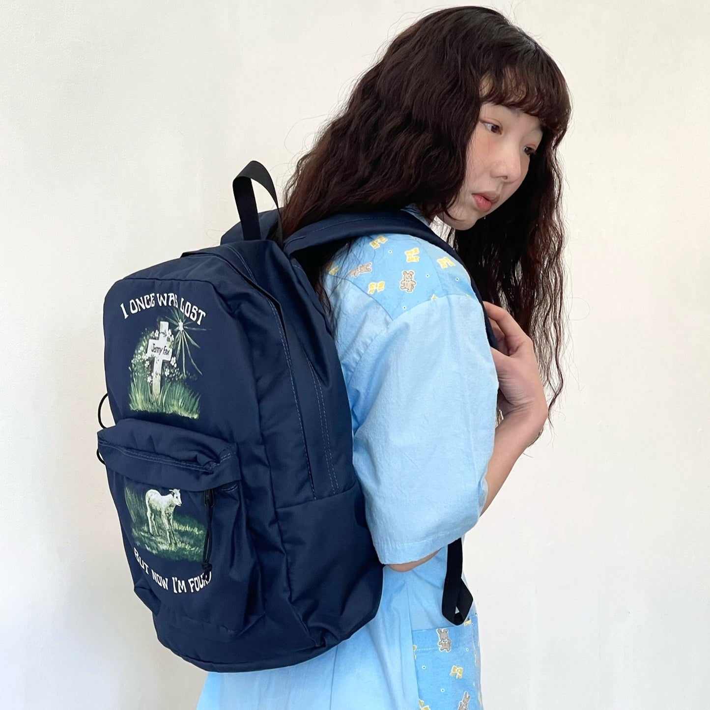 I'M FOUND BACKPACK / NAVY / グラフィックプリントバックパック