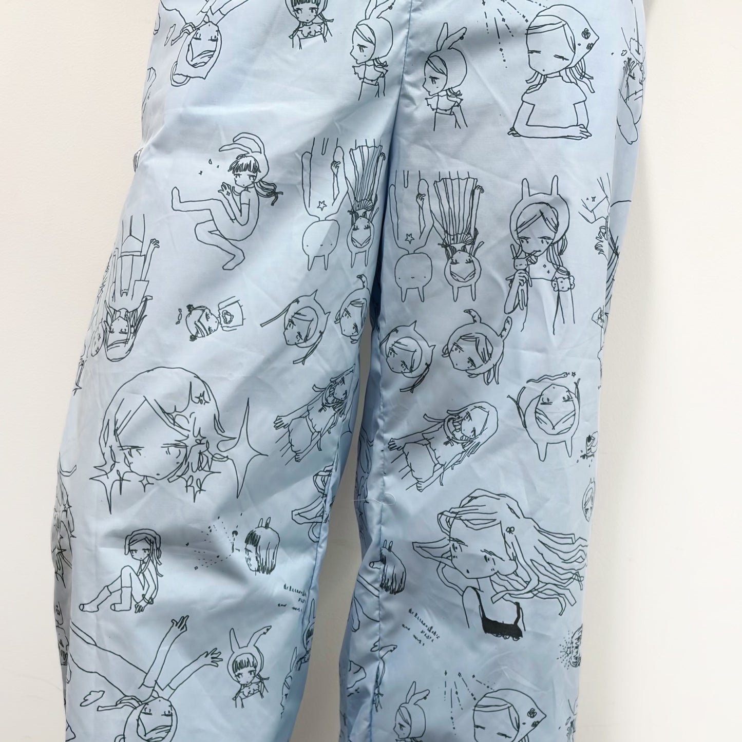 Megumi Okubo pajama pants / blue / 大久保惠コラボレーションパンツ