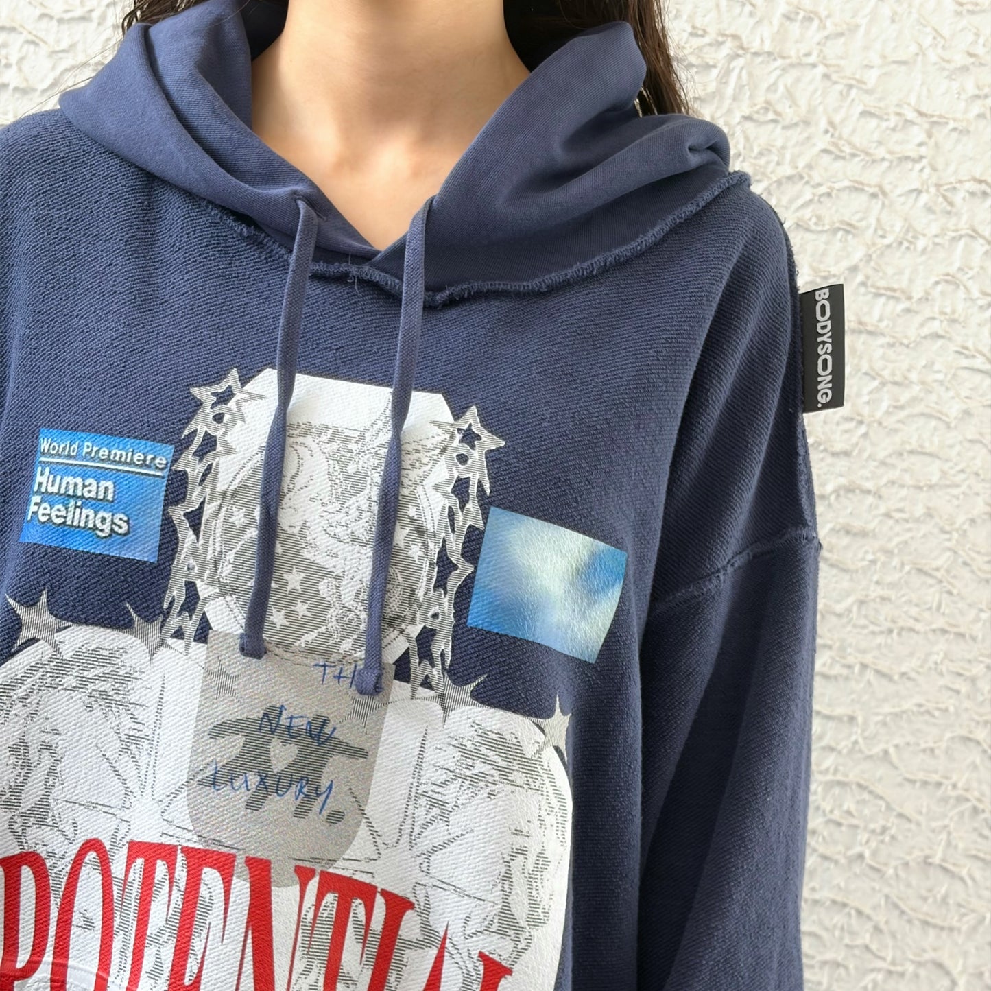 【SHEEP LIMITED】POTENTIAL INSIDE-OUT REVERSIBLE HOODIE FOR SHEEP / NAVY / グラフィックフーディー