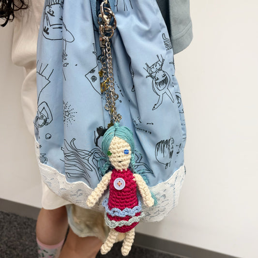 Amigurumi chain / Girl B / 編みぐるみキーチェーン