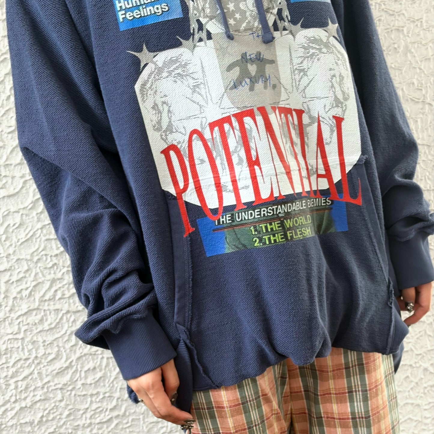 【SHEEP LIMITED】POTENTIAL INSIDE-OUT REVERSIBLE HOODIE FOR SHEEP / NAVY / グラフィックフーディー