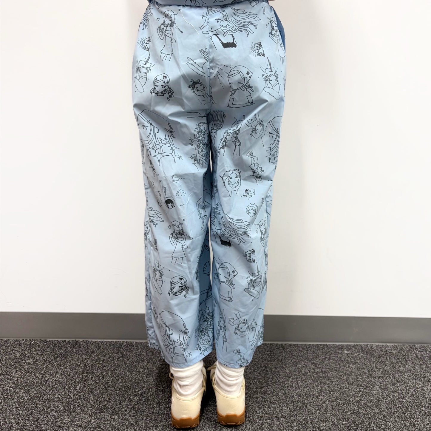 Megumi Okubo pajama pants / blue / 大久保惠コラボレーションパンツ
