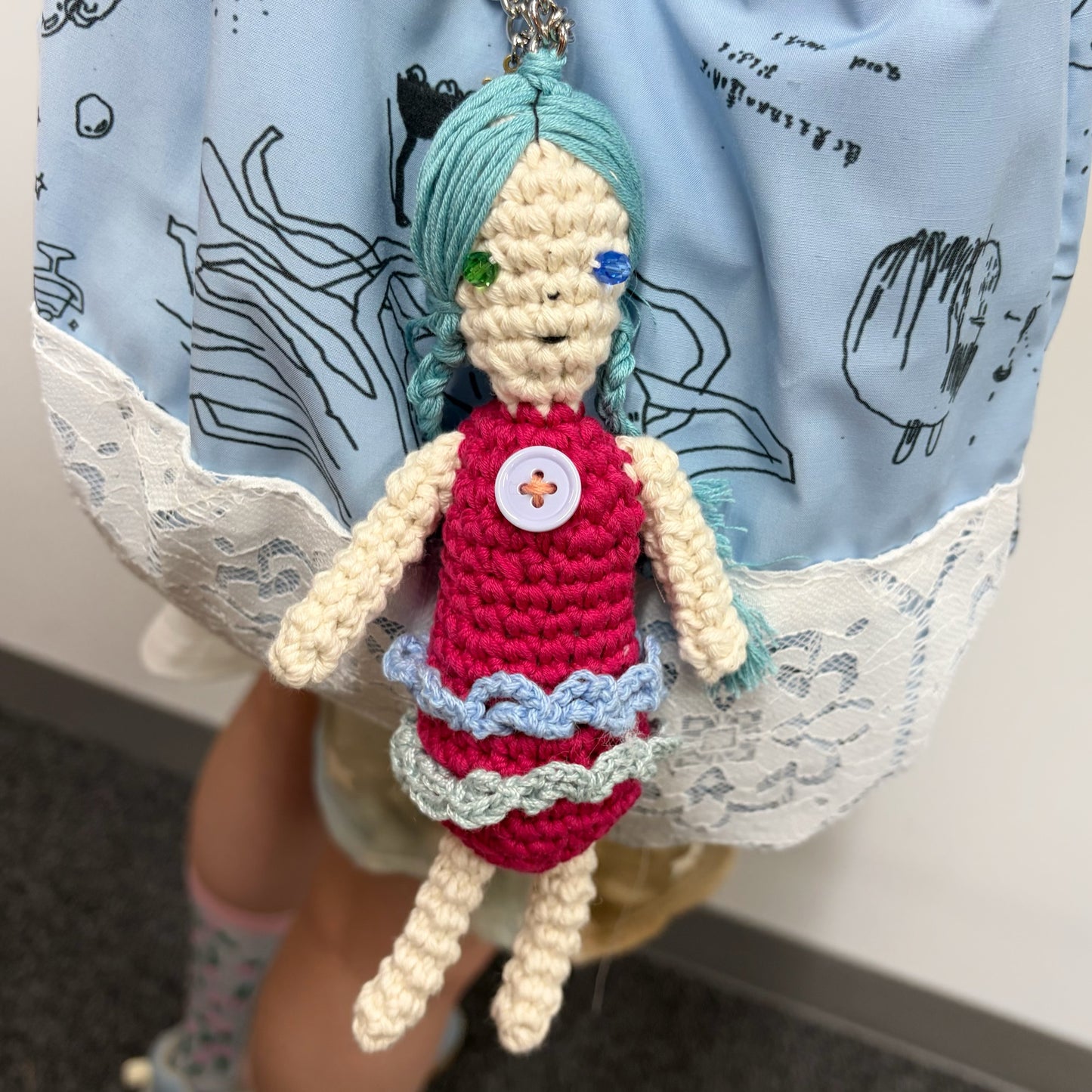 Amigurumi chain / Girl B / 編みぐるみキーチェーン