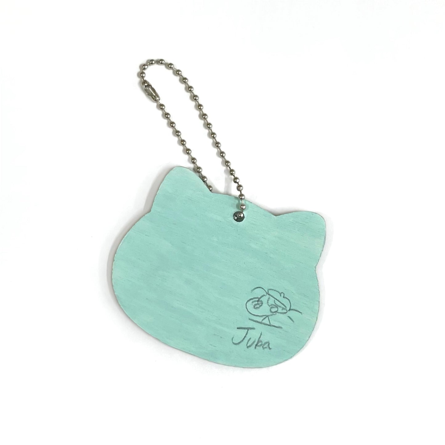【JUBA】Your cyber friends original art work wooden keychain / キーホルダー