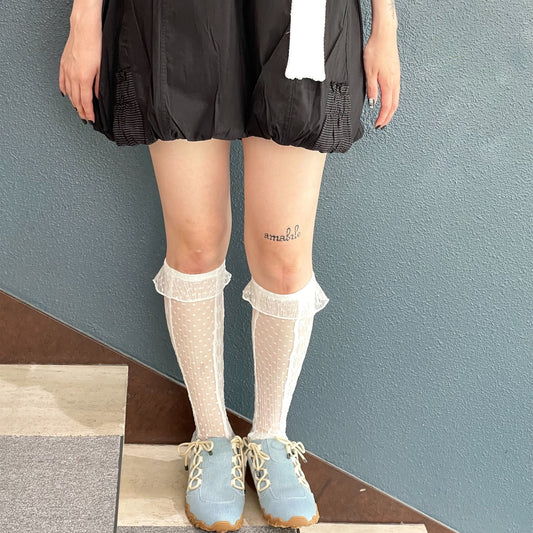 Textured Ruffled Socks / White / テクスチャーラッフルソックス