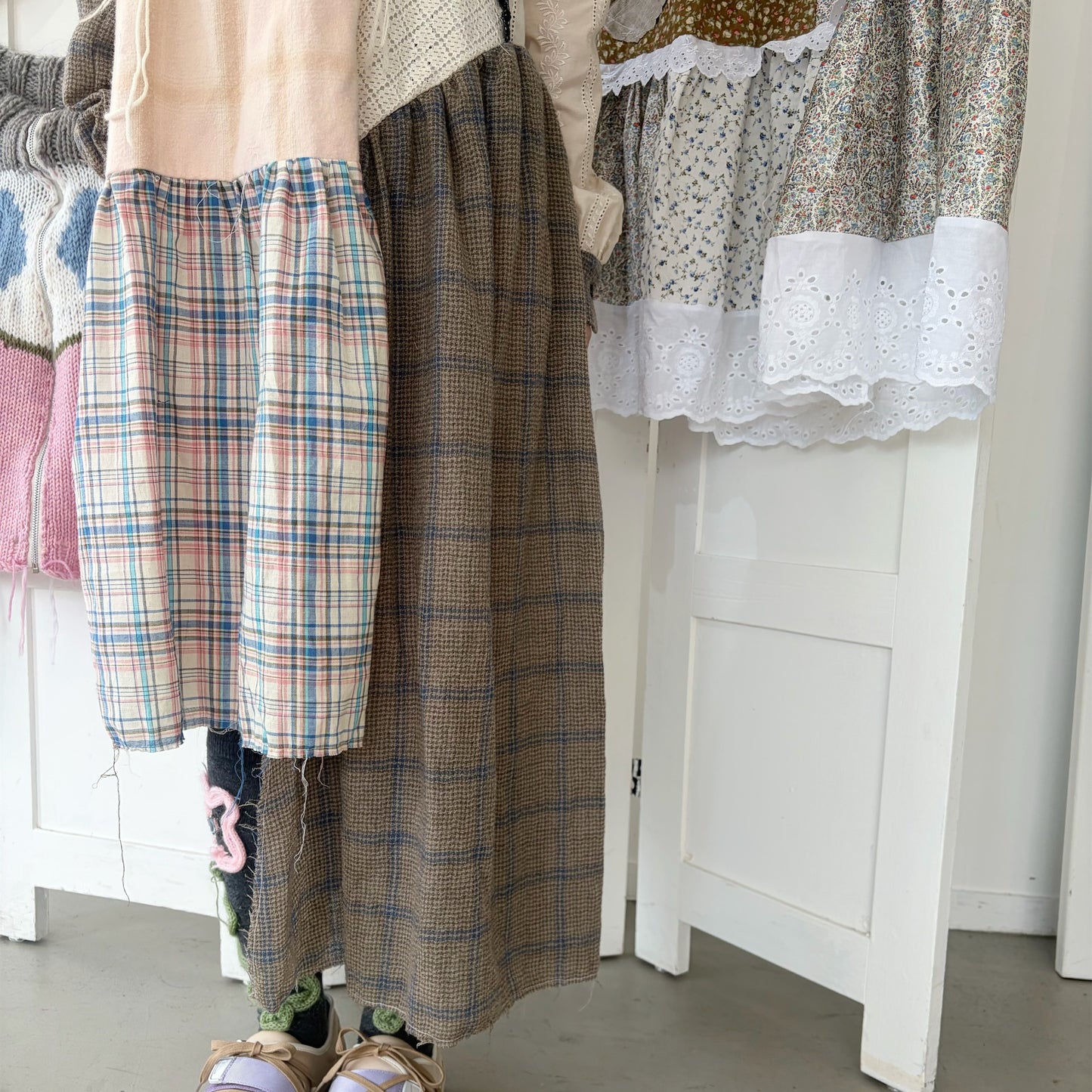 Message dress / Brown Mix / メッセージドレス