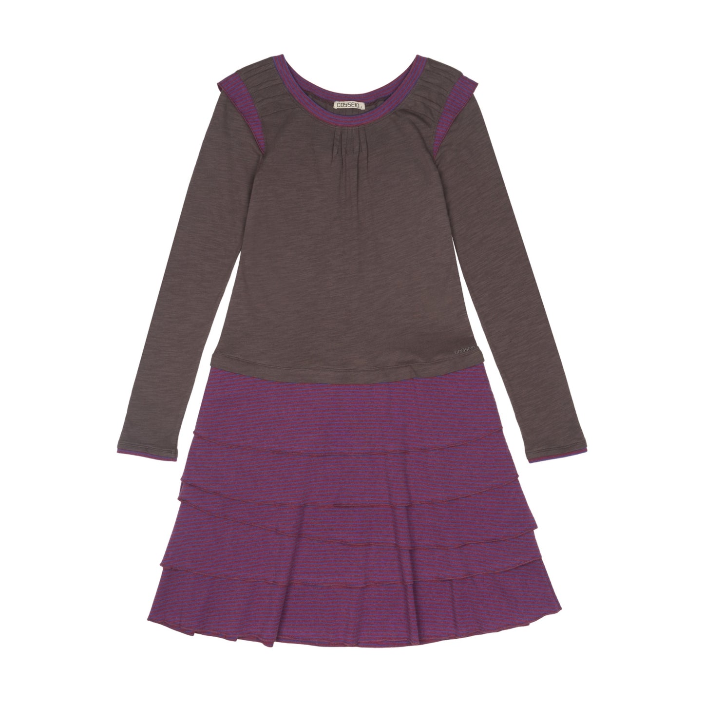 STRIPE CANCAN ONE PIECE / COCOA / ストライプワンピース