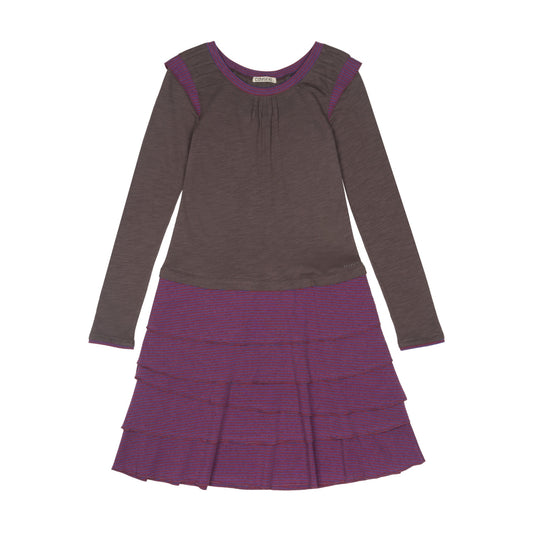 STRIPE CANCAN ONE PIECE / COCOA / ストライプワンピース