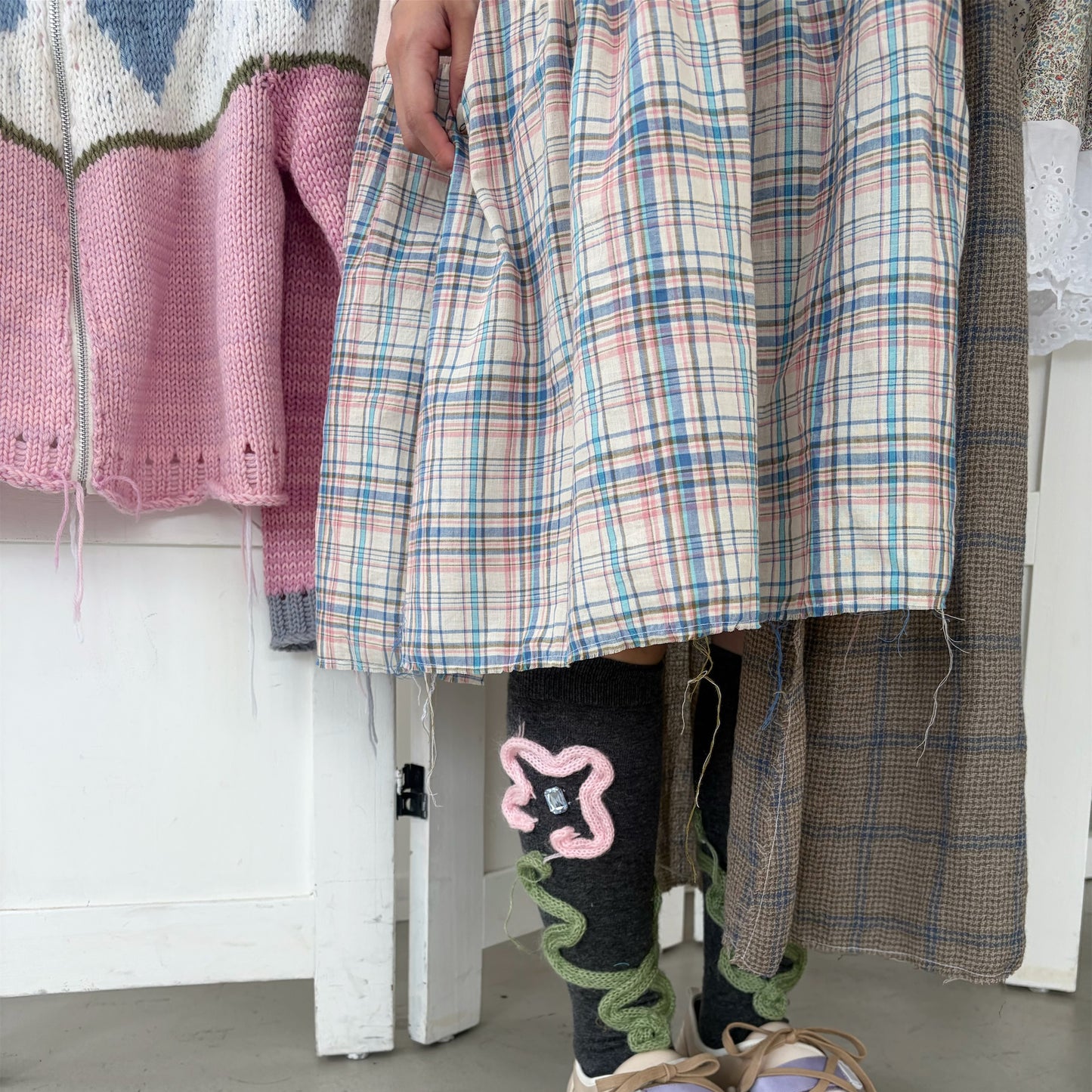 Message dress / Brown Mix / メッセージドレス