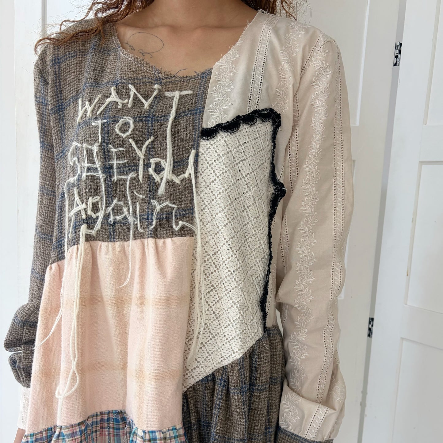Message dress / Brown Mix / メッセージドレス
