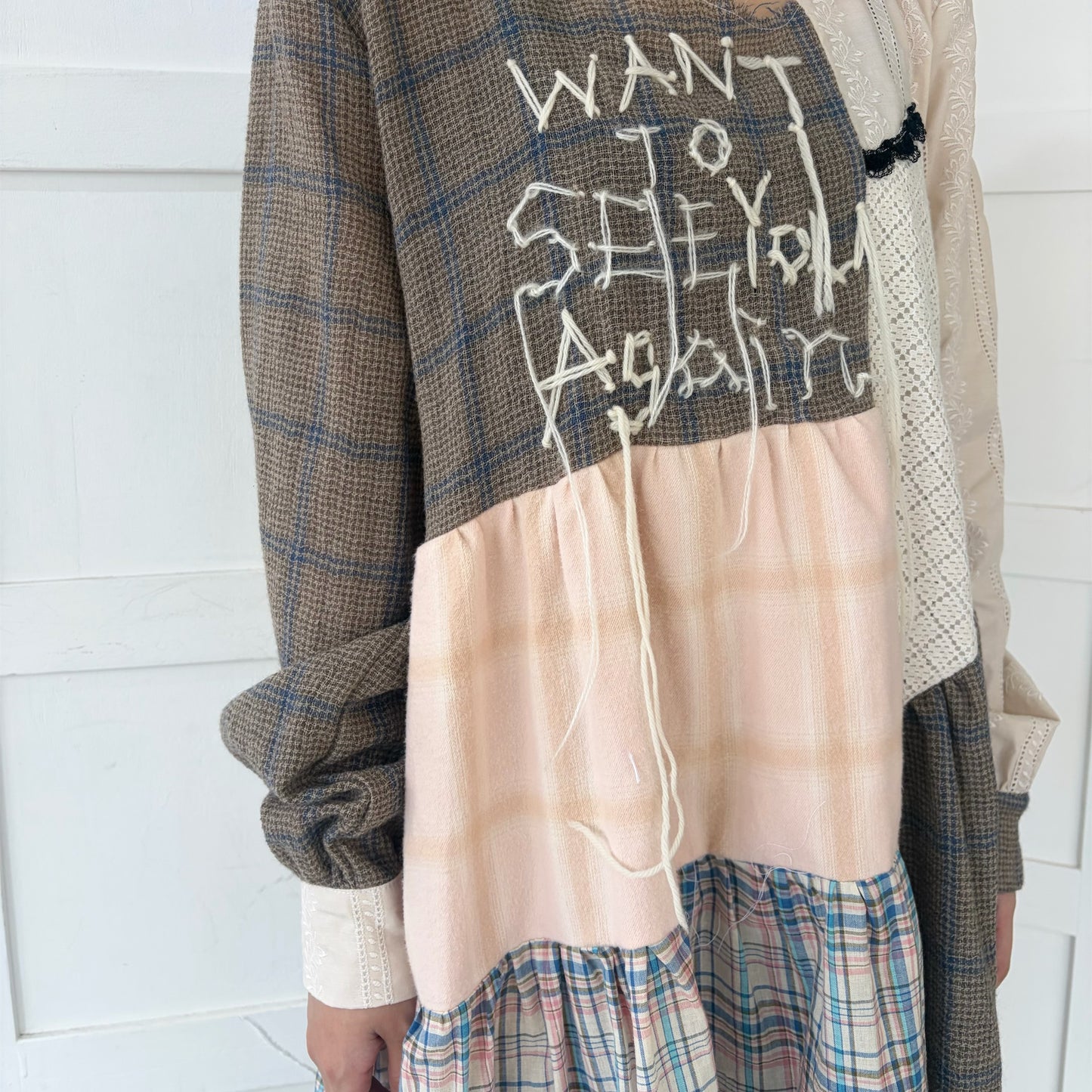 Message dress / Brown Mix / メッセージドレス