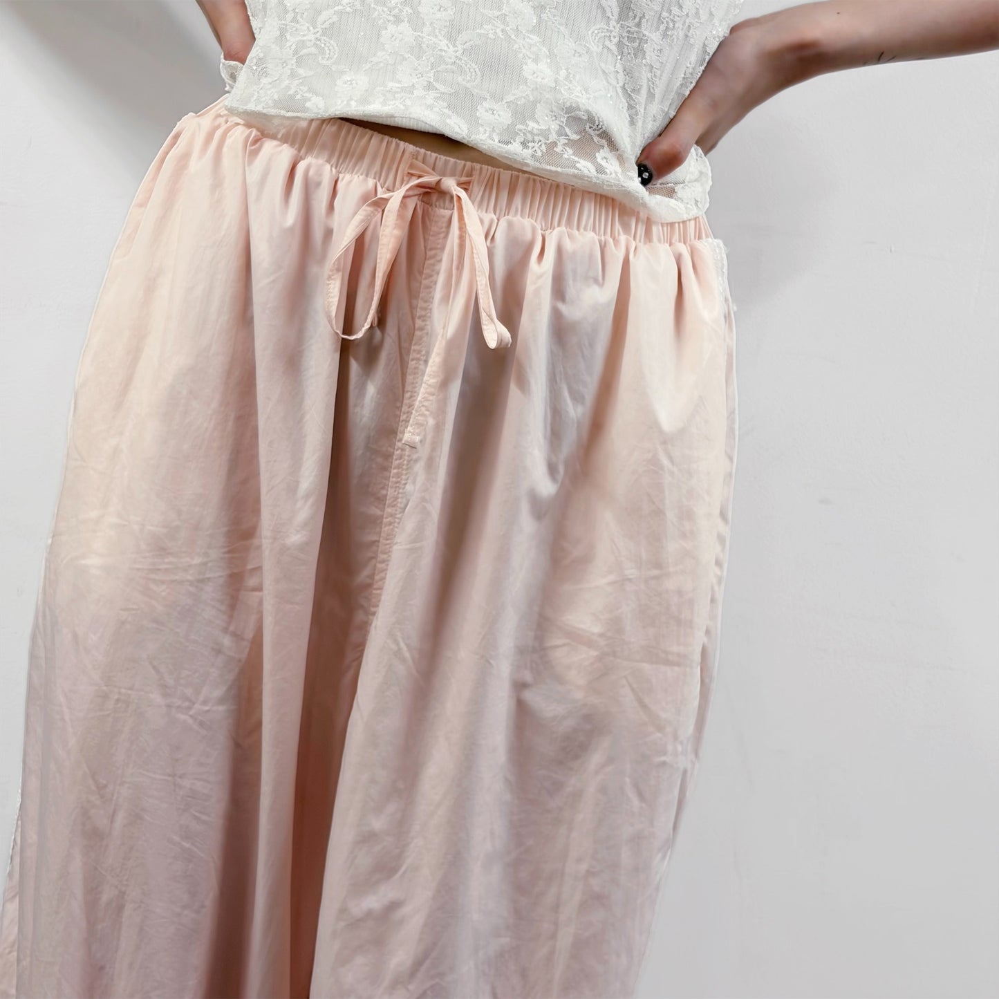 Lottie Lace Track Pants / Peach / ナイロントラックパンツ