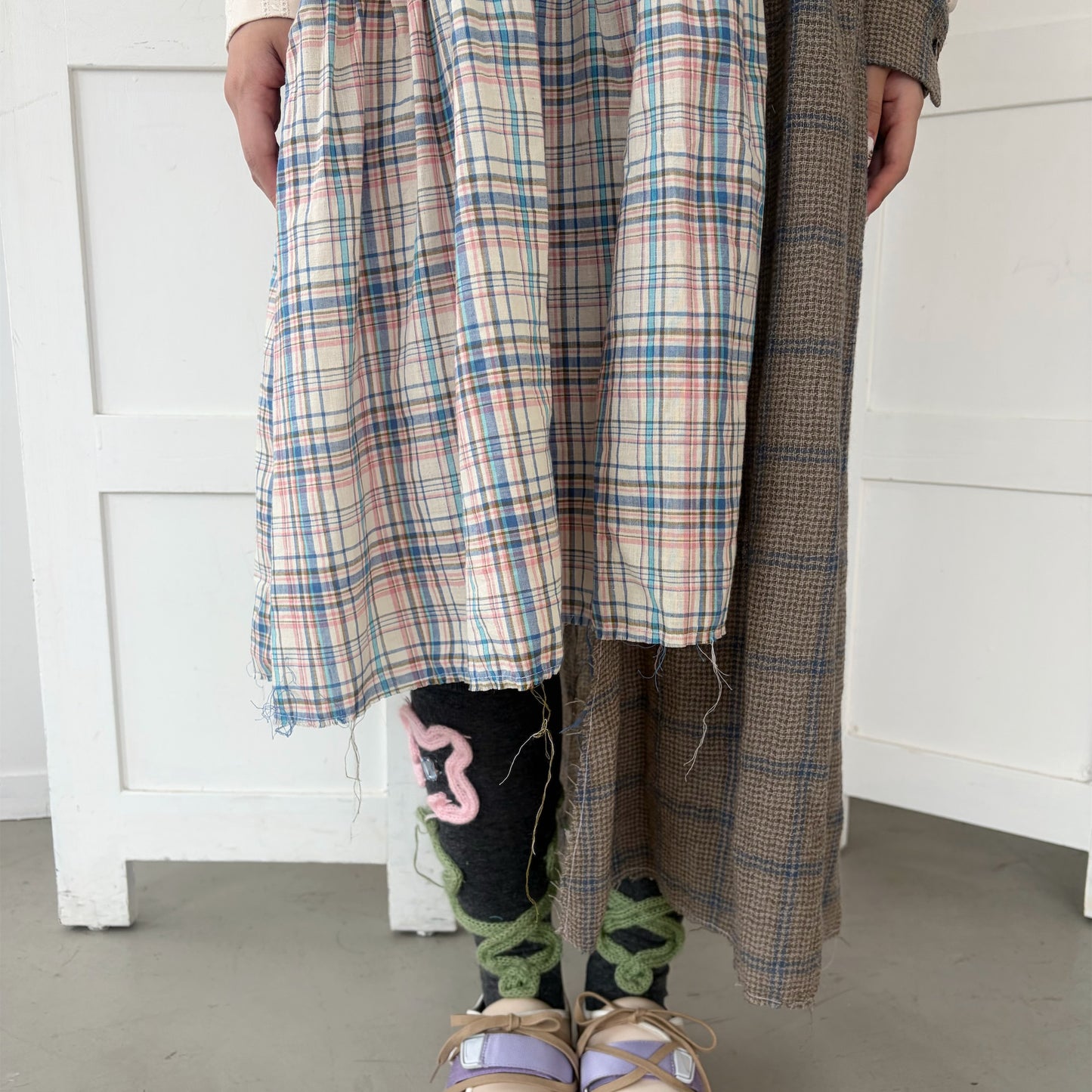 Message dress / Brown Mix / メッセージドレス
