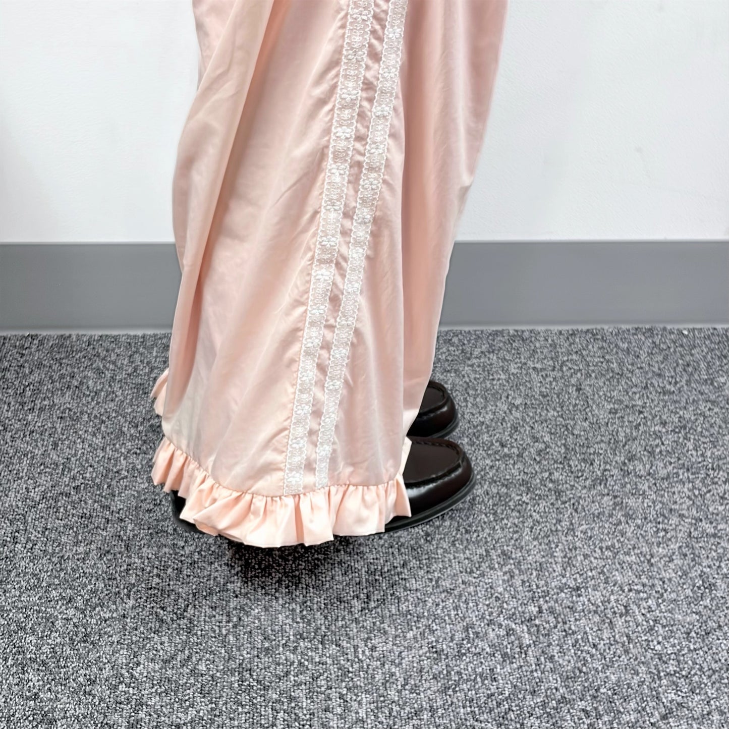Lottie Lace Track Pants / Peach / ナイロントラックパンツ