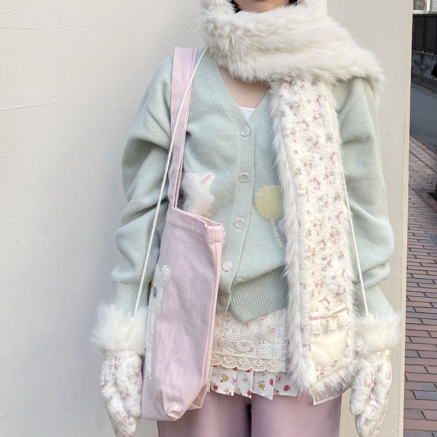 小物 paula lishman , muffler or hoodie Knit hoodie muffler - CHARCOAL GRAY – NŌDAS ONLINE STORE