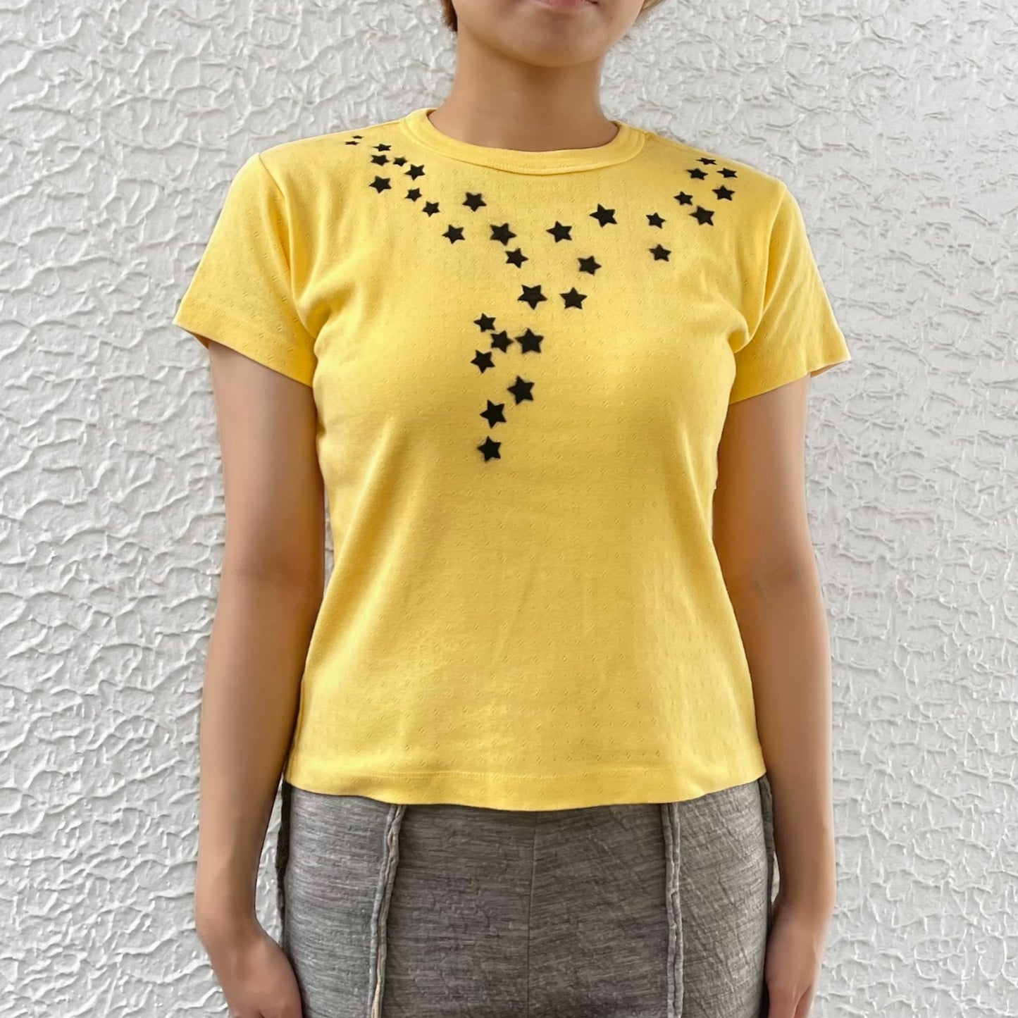 necklace tee / yellow / エアブラシTシャツ