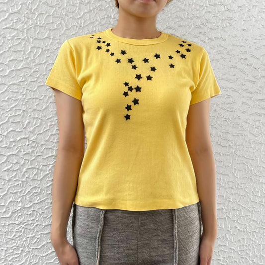 necklace tee / yellow / エアブラシTシャツ