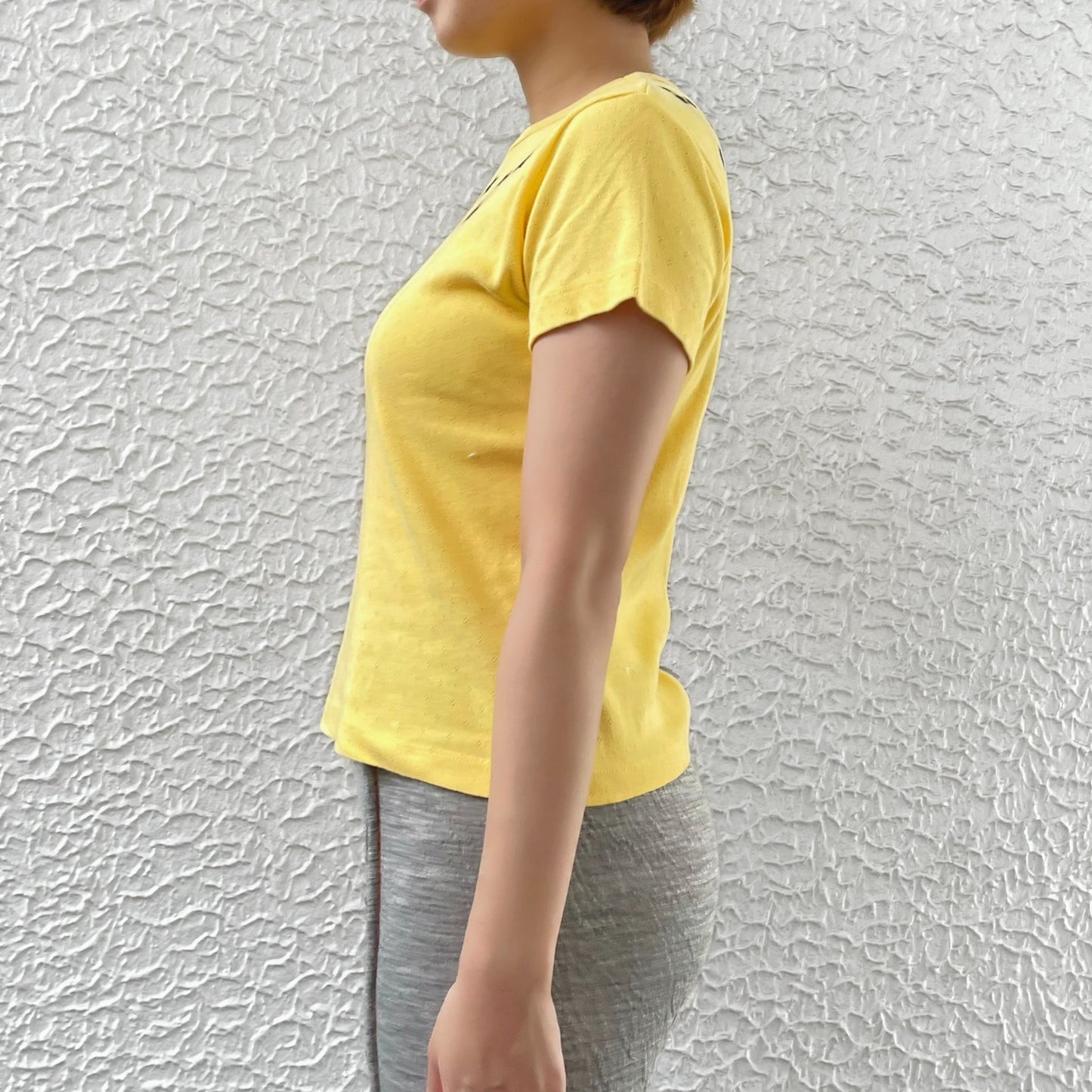 necklace tee / yellow / エアブラシTシャツ