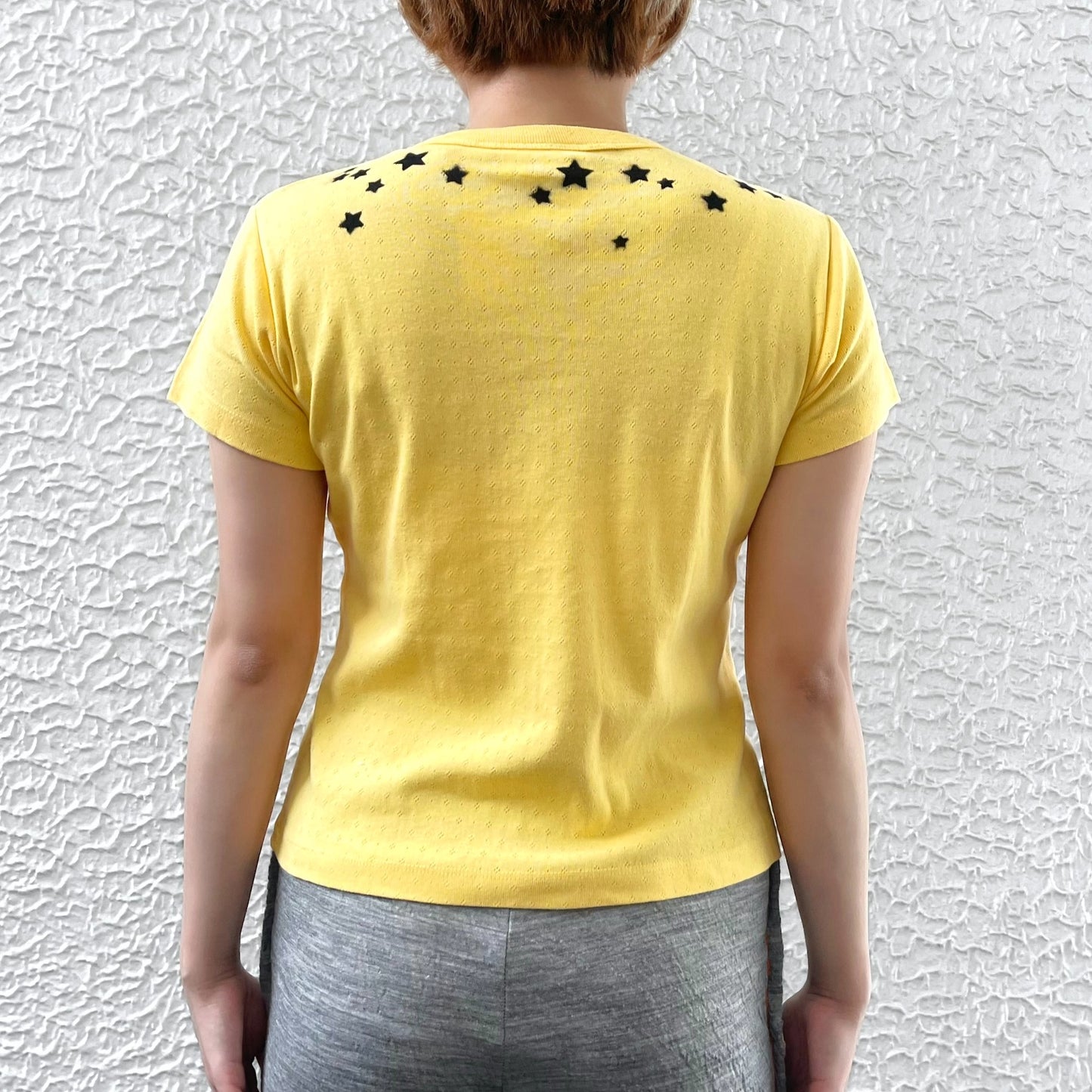 necklace tee / yellow / エアブラシTシャツ