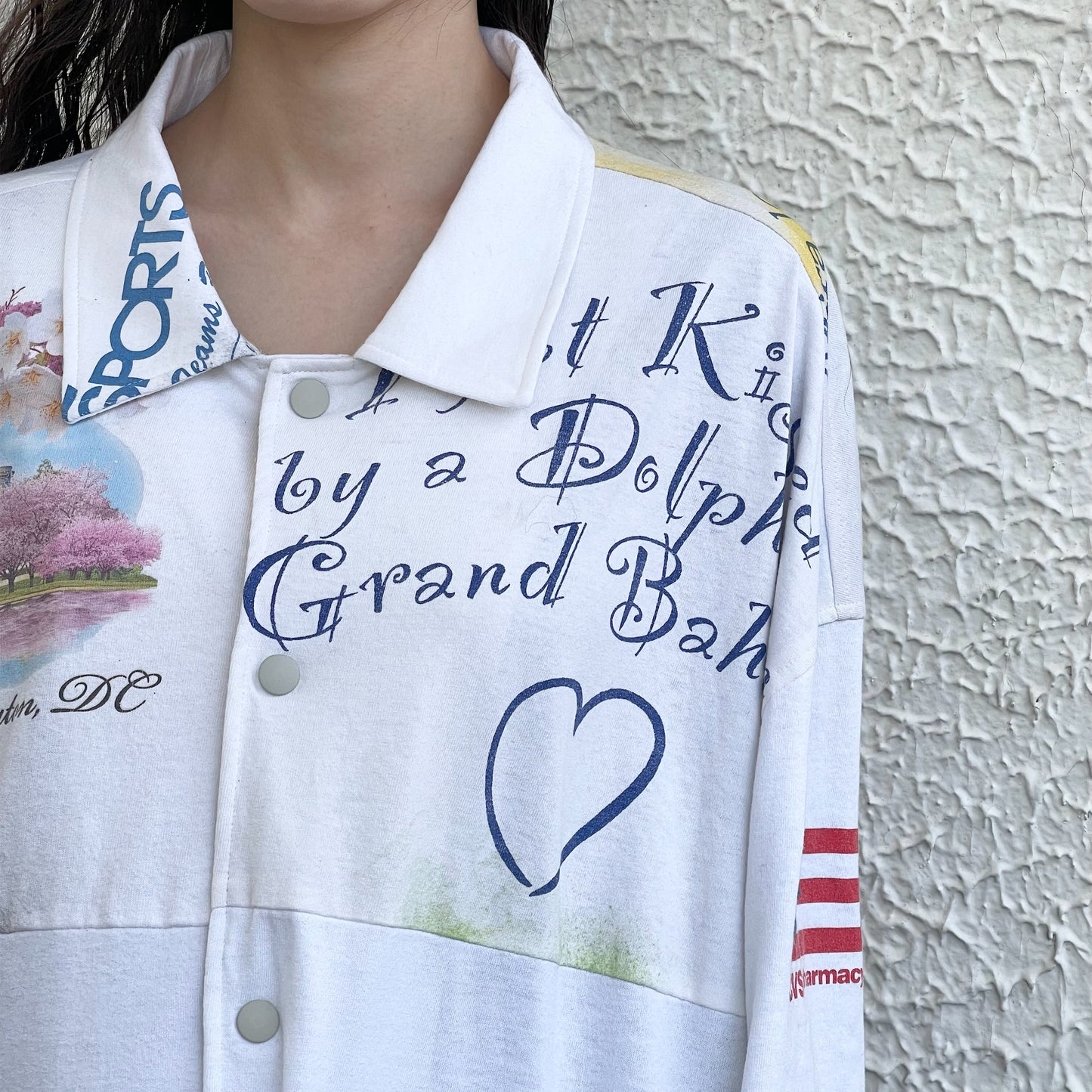 DECONSTRUCTED / RECONSTRUCTED VINTAGE T/COACH JACKET / WHITE / コーチジャケット