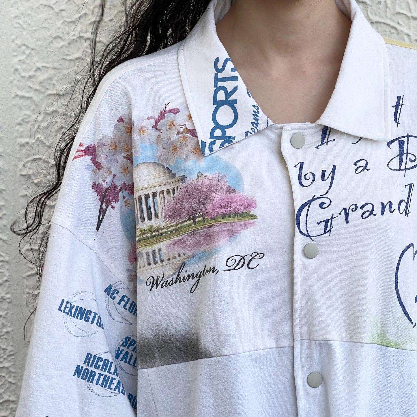 DECONSTRUCTED / RECONSTRUCTED VINTAGE T/COACH JACKET / WHITE / コーチジャケット