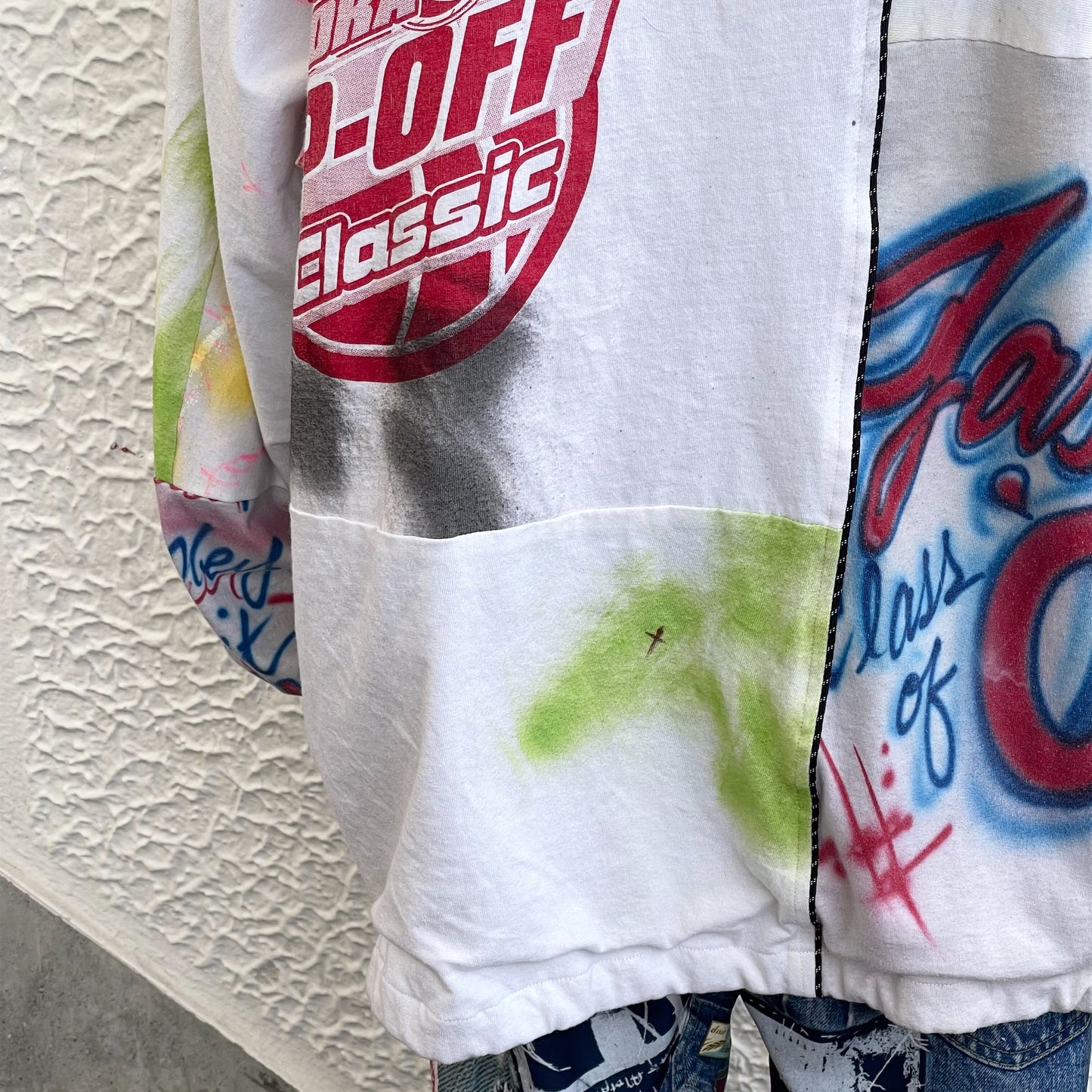 DECONSTRUCTED / RECONSTRUCTED VINTAGE T/COACH JACKET / WHITE / コーチジャケット