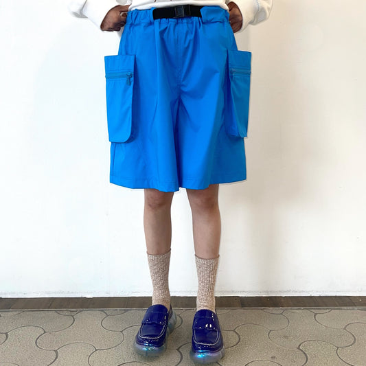 BIG POCKET NYLON SHORTS / BLUE / ビッグポケットナイロンショーツ