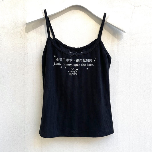 Chidren's songs camisole / Black / プリントキャミソール