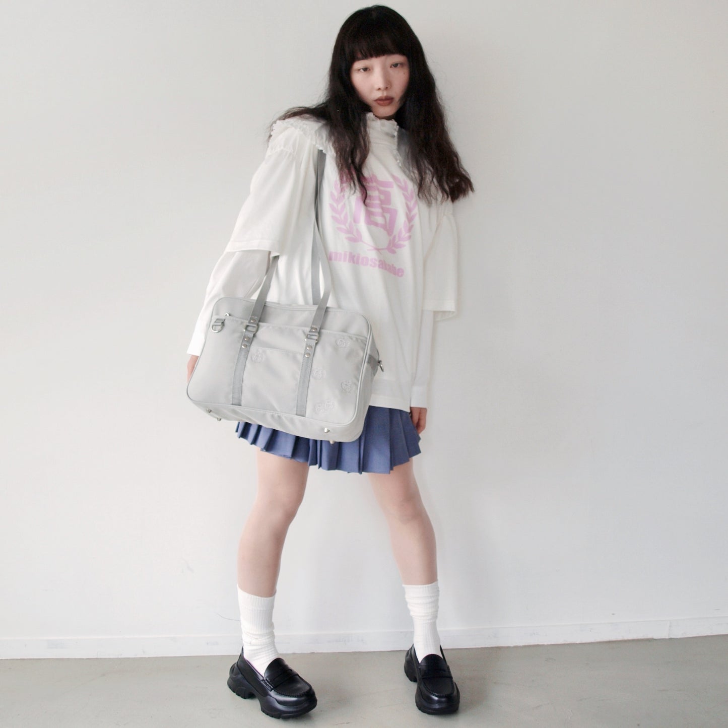 WRINKLE PLEATS SKIRT / GRAY / プリーツスカート