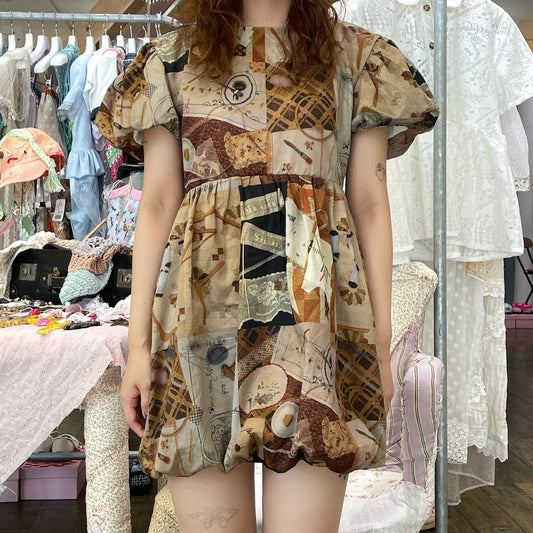 Memory dress / Brown / メモリードレス