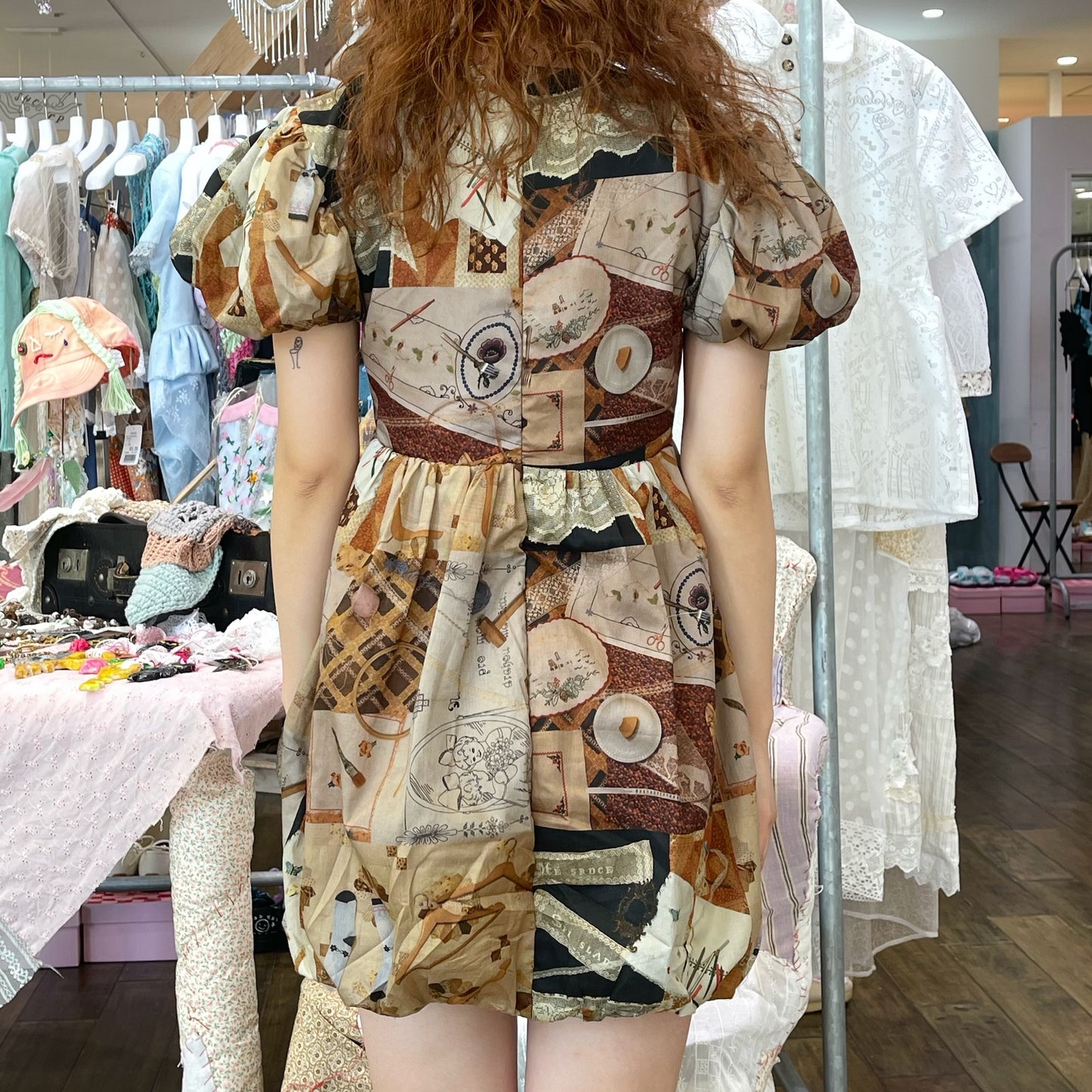 Memory dress / Brown / メモリードレス