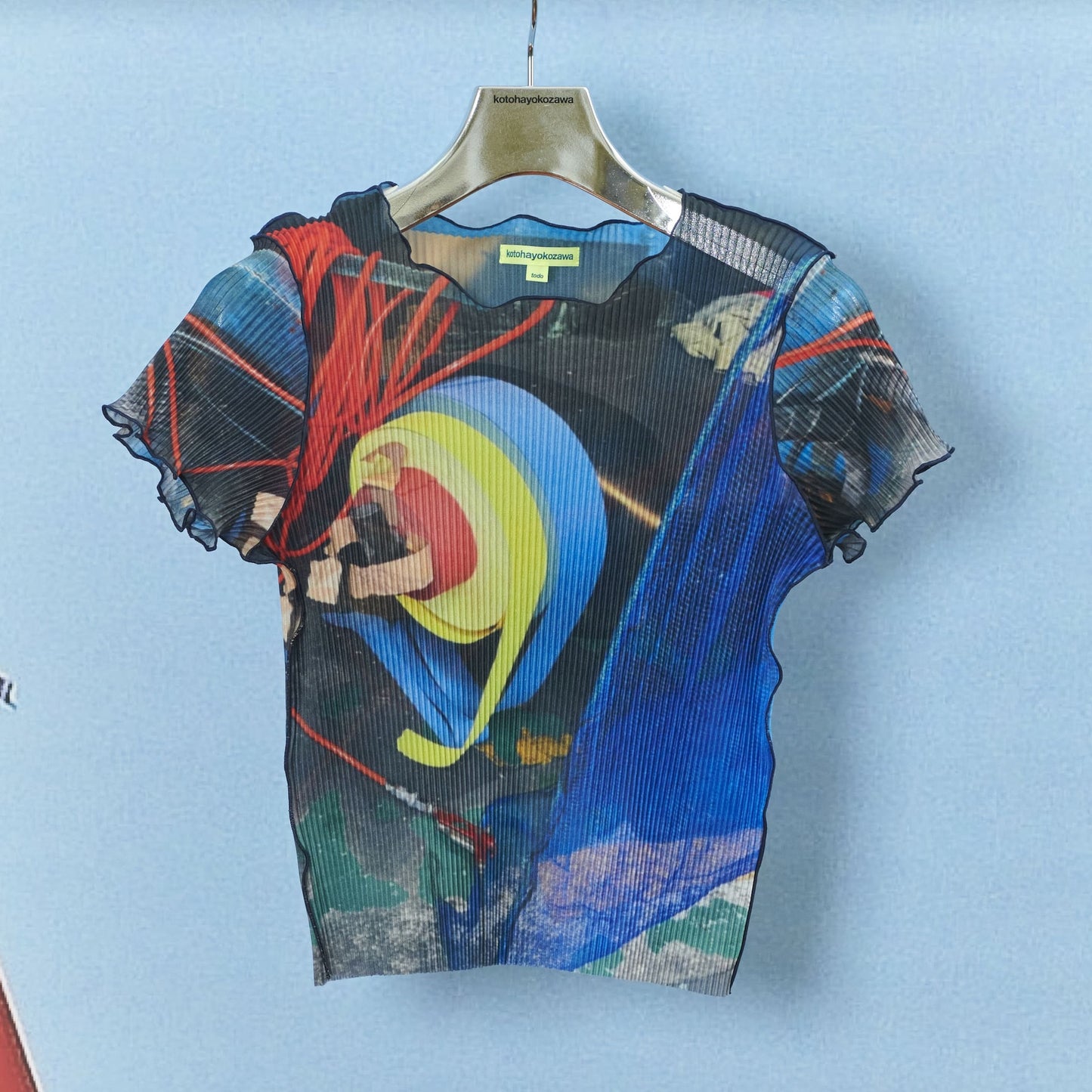 SHEER GRAPHIC TINY TOP / BLUE MESS / コンパクトグラフィックトップ