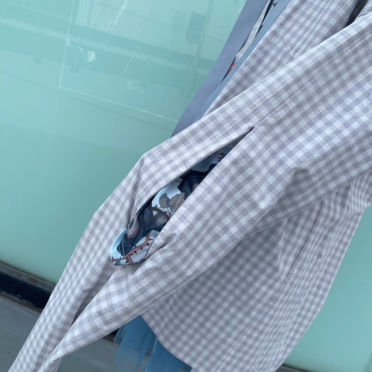 RIBBON SHIRT USAGI DAMA / GREY CHECK / チェックリボンシャツ