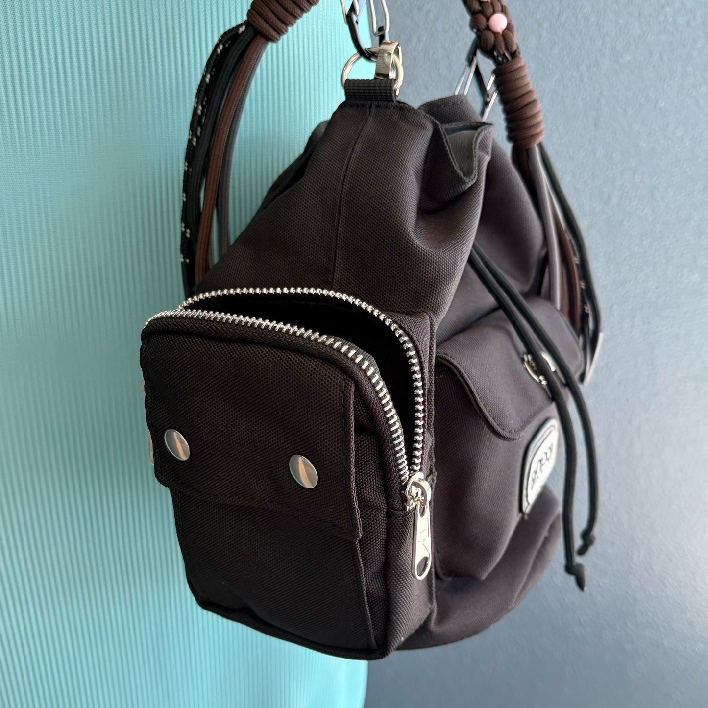 2WAY MULITI POCKET POUCH BAG / BLACK / 2WAYマルチポケット巾着BAG feat.OUTDOOR PRODUCTS