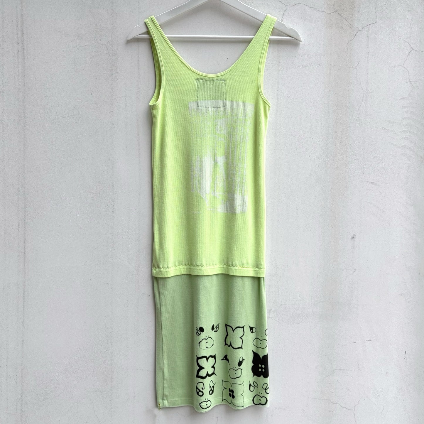 【GATEANDO POR TUS NUBES】TANK TOP DRESS / YELLOW / タンクトップドレス