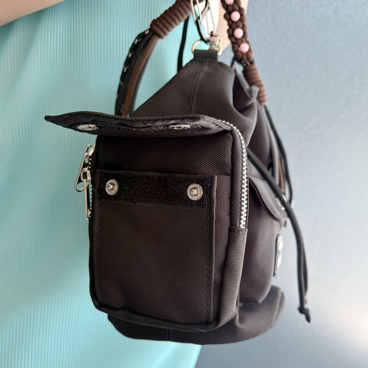 2WAY MULITI POCKET POUCH BAG / BLACK / 2WAYマルチポケット巾着BAG feat.OUTDOOR PRODUCTS